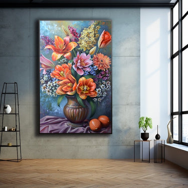 Flowers in Vase Oil Painting